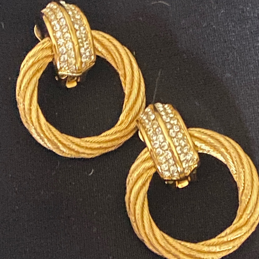 Vintage Christian Dior vintage doorknocker clip earrings